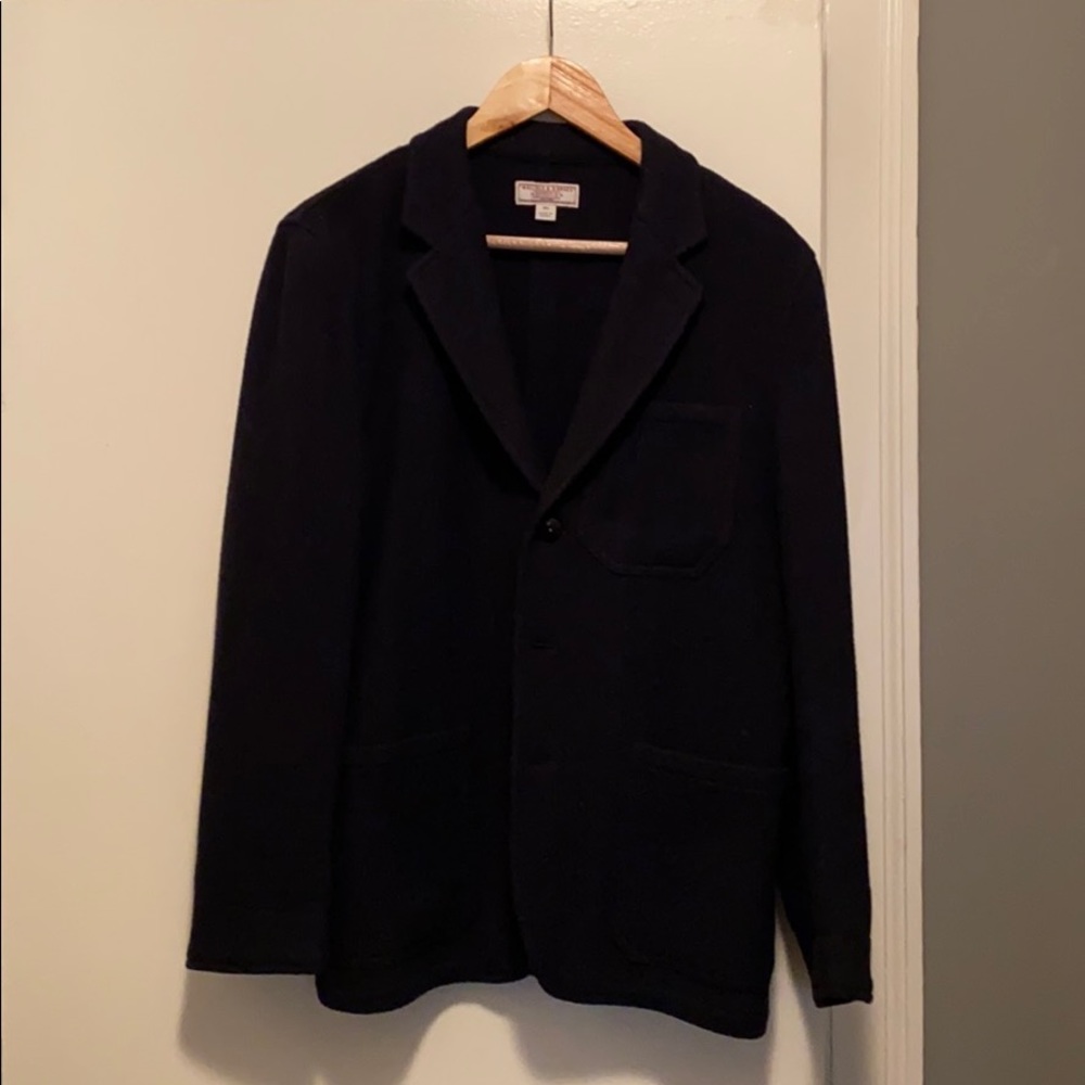 Wallace & Barnes Classic Navy English Wool Blazer
